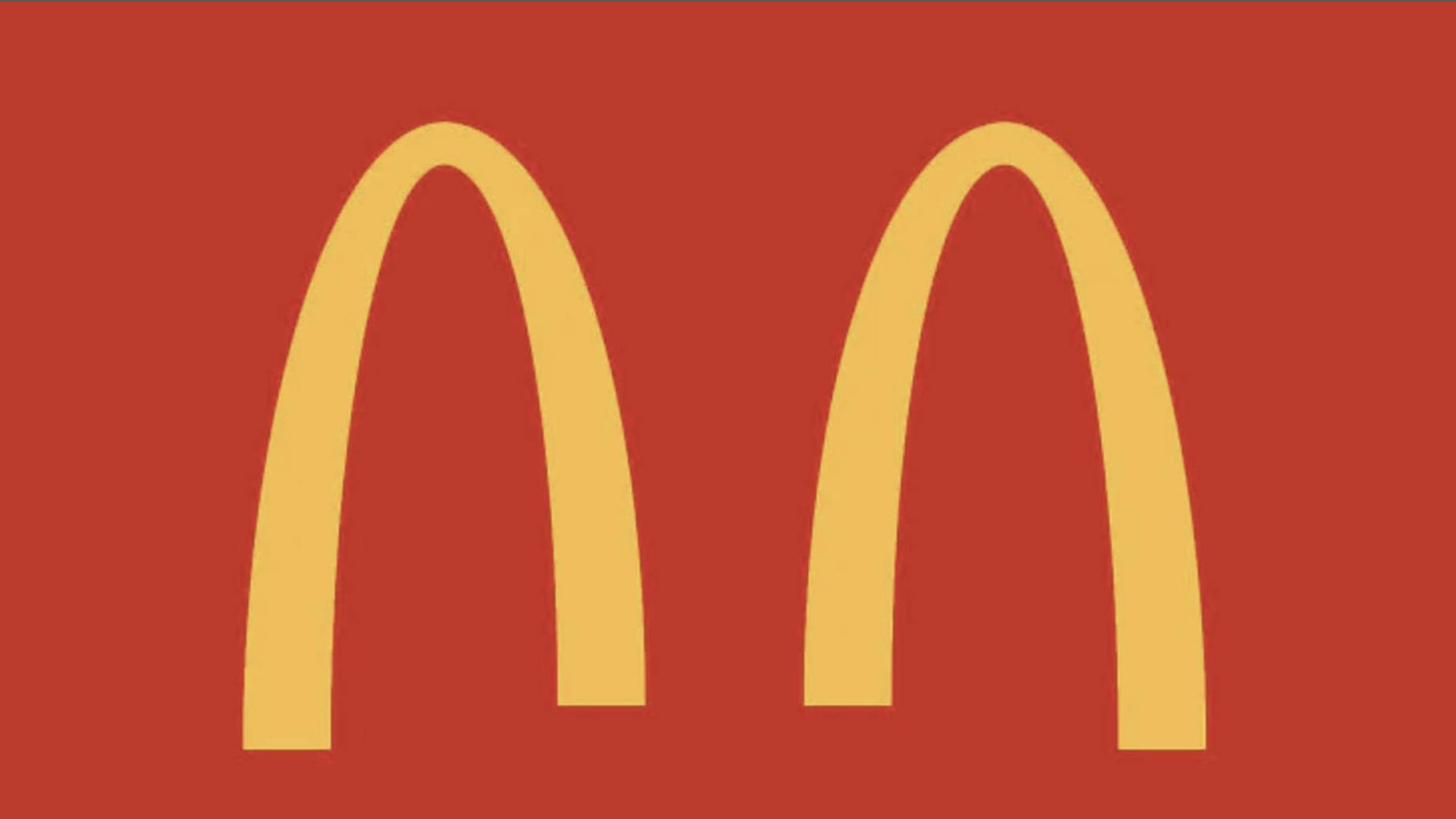 Socially distanced McDonald's logo